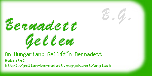 bernadett gellen business card